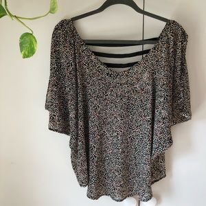 BCBG Generation top, dolman sleeves, cut out back